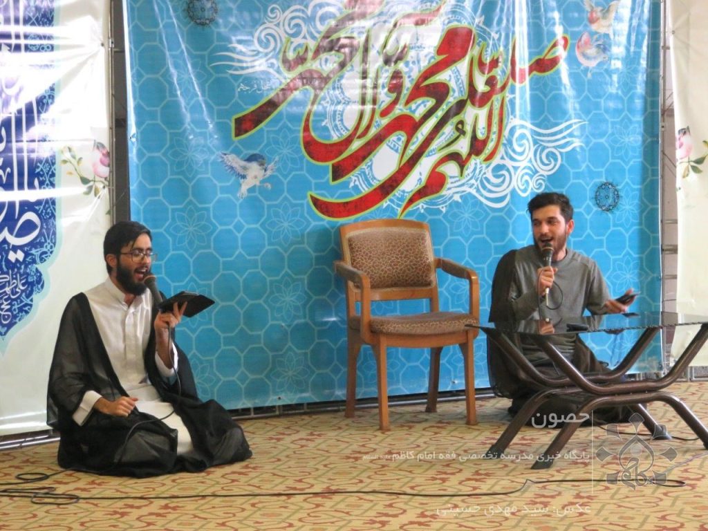 طلاب فاضل آقایان محمد عارف فضلی و محمد حسین سعادتی در جشن میلاد امیر المومنین علی علیه السلام