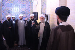 دیدار با آیت الله دژکام امام جمعه شیراز در مسجد نصیر الملک
